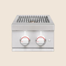 The Chimney Shop Summerset Sizzler Pro Built-in Double Side Burner for Natural Gas Outdoor Kitchens High Performance Stainless Steel Side Cooker