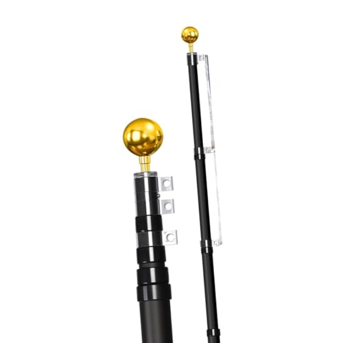 Telescoping Flagpoles | Black Anodized | 15'H