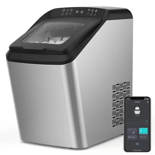 TEDILUVI Smart Ice Maker Countertop with App Remote Control Machine 9 Ready Automatic Cleaning