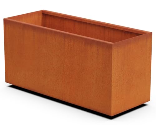 Plantercraft Corten Steel Planter Rectangle Natural 40"x16"x20