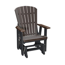 American Furniture Classics Adirondack Series 27 in. 1-Person Black HIGH Density Plastic Outdoor Glider 515BZBK-1