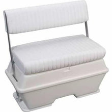 Moeller Deluxe Permanent Mount Swing Back Cooler Livewell Boat Seat White 50-Quart
