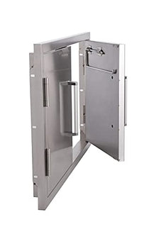 Bonfire Outdoor Kitchen Double Access Door,33x22 Inch,304 Stainless Steel BBQ Grill Doors,CBADD,Silver