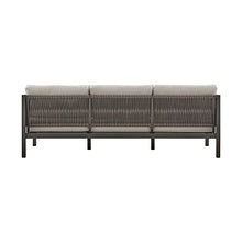 Armen Living Cuffay Modern Outdoor Patio Conversation Furniture Set Brown Aluminum and Taupe
