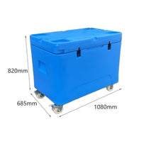 Wide Wheeled Dry Ice Cooler Chest Large Insulated Dry Ice Storage Box