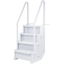 Aqua Select Everest in Pool Step and Outside Flip Up Ladder System | White