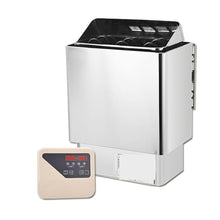POGHDBXA Sauna Accessories, Sauna Sweat Stove with Internal and External Control, Commercial Stainless Steel Dry for Home Use, Small Machine(6kw,Digital Display)