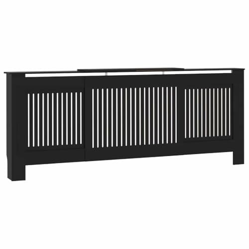 MDF Radiator Cover Black 80.7 in