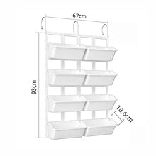3/4 TiersVertical Wall Hanging Planter, Indoor and Outdoor Garden Container Boxes, Multi-Layer Railing Flower Pots for Vegetables Flowers Herbs (Color : White, Size : 67x93cm)