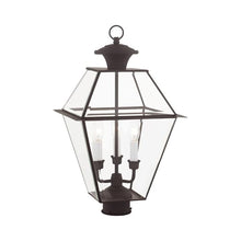 Livex Lighting 2384-07 Westover 3-Light Outdoor Post Lantern, Bronze