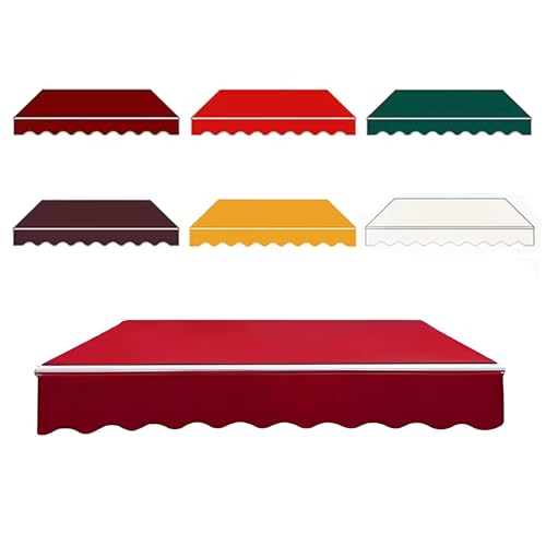 Waterproof Sunshade Canopy Replacement Fabric 200cm 250cm 300cm 400cm 600cm 700cm for Balcony Garden Patio Umbrellas (Red 20x13ft/600x400cm)