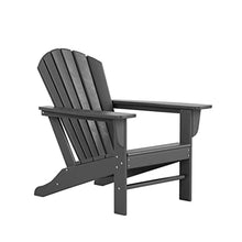 WO WESTIN OUTDOOR 12-Piece Traditional HDPE Adirondack Chair Set with Ottomans and Side Tables Grey