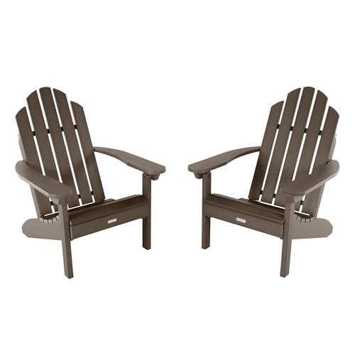 highwood Classic Westport Adirondack Chairs, 2-Piece Set, Weathered Acorn