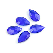 38mm/50mm/63mm/76mm/89mm Dark Blue Tear Drop Glass Crystal Prism DIY Pendant Chandelier Jewelry Suncatcher Spacer Faceted,50mm 100pcs