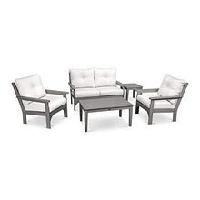 Vineyard 5-Piece Deep Seating Set (Mahogany/Sesame)