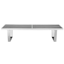 Modway Sauna Stainless Steel 5' Bench in Silver