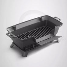 Cast Iron Grill – Outdoor, Portable Charcoal Grill and Tabletop Cast Iron Durable, Small Charcoal Grill, BBQ Grill Perfect for Outdoor Picnic Camping Patio Backyard Cooking
