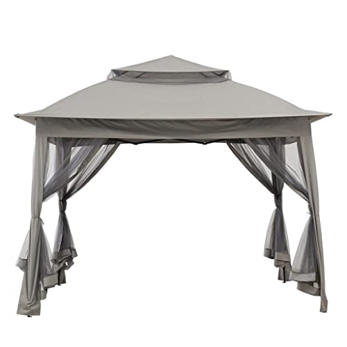 10.8' X Outdoor Pops Up Gazebo Party Pergola with Sheer Mesh Panel Curtains