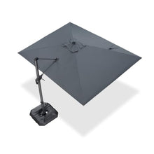 OROTLECT 9'' x 11'6" Rectangular Cantilever Gray Umbrella with Base