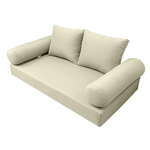 Prolinemax Style1 Twin Size 5PC Outdoor Daybed Mattress Cushion Set Beige
