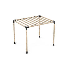 TOJAGRID Pergola Kit for 4x4 Wood Posts with KNECT 2x4 Top Rafter Brackets Black