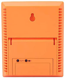Yuidaaavzz Hygrometer, LCD Digital Temperature Huty Meter Backlight Home Indoor Electronic Hygrometer Thermometer Weather Station (Color : Orange) (Black)