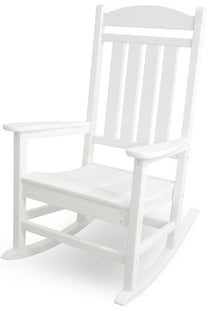 POLYWOOD PWS138-1-WH Presidential 3-Piece Rocker Chair Set, White