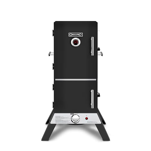 GrillPro 31846 Vertical Propane Gas Cabinet Smoker, 33-inch