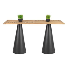 Norwood Commercial Furniture Contemporary Rectangular Outdoor Teak Table - 40" H Durable Café & Patio Table for Schools, Offices, or Home