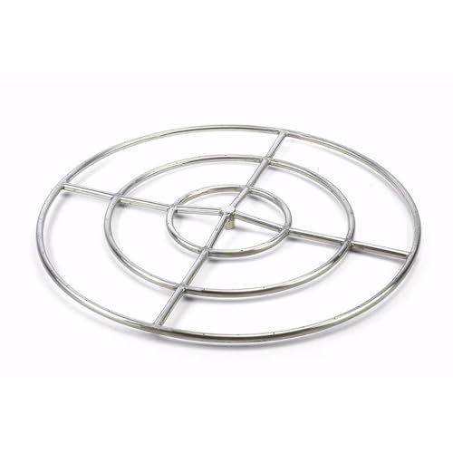 HPC Fire Round Stainless Steel Fire Pit Burner (FRS-48HC-NG), 48-Inch, High Capacity, Natural Gas