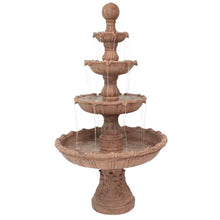 Sunnydaze 80" 4-Tier Traditional Large Outdoor Water Fountain with Ball Top