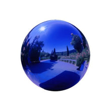 YDJIANCAI Pack of 1 Stainless Steel Gazing Globe Mirror Ball, Colorful and Shiny Addition to Any Garden Or Home, Ideal As A Housewarming Gift, Blue(Size:20.47in/52cm)