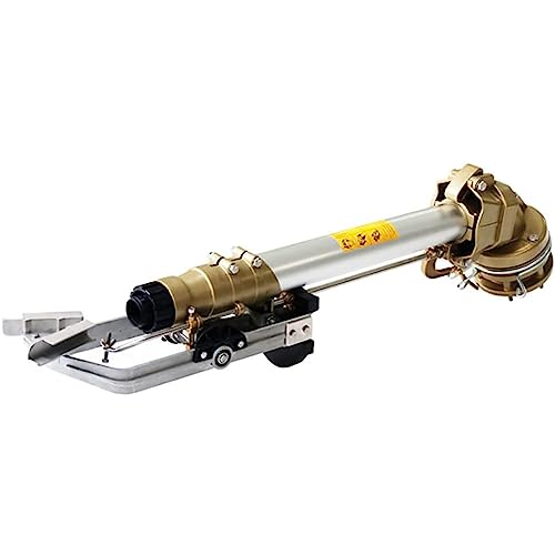 Farm Irrigation Spray Gun, Impulse Impact Water Sprinkler, 16°-46° Elevation Angle Adjustment, 360° Rotary Large-Area Watering Spray, Spray Distance 48-78m, for Farms, Orchards