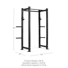 Titan Fitness X-3 Series Tall Bolt-Down Power Rack with Weight Holders 24-in Depth Black