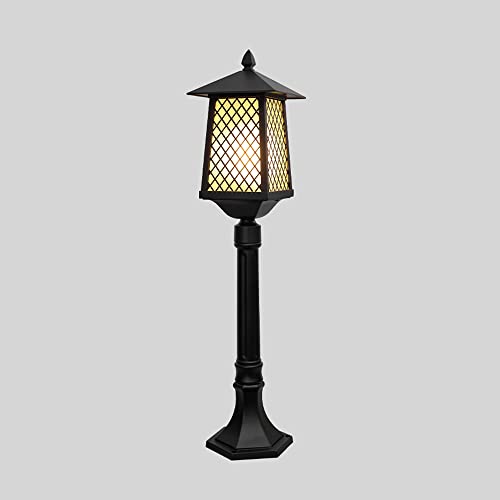 Post Lights Outdoor,Simple Modern Outdoor Aluminum Glass Lampshade Garden Light Waterproof Electric Floor Lamp Garden Villa Home Decor Landscape Light LED Lawn Light Night Safety Lighting