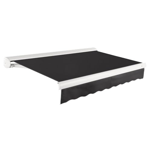 Awntech 14' Full Cassette Manual (14' x 10') Retractable Patio Awning, Black