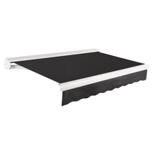 Awntech 14' Full Cassette Manual (14' x 10') Retractable Patio Awning, Black