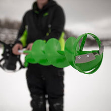 ION ICE FISHING Alpha 8-Inch Gen 3 40V Lithium-ion Electric Ice Auger Green/Black