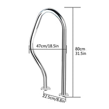 304 Stainless Steel Pools Handrails, Pool Safety Hand Rail with Quick Mount Base and Complete Accessories, Support Up to 250lb, Easy to Install (Color : 1.0MM, Size : B) (1.5MM A)