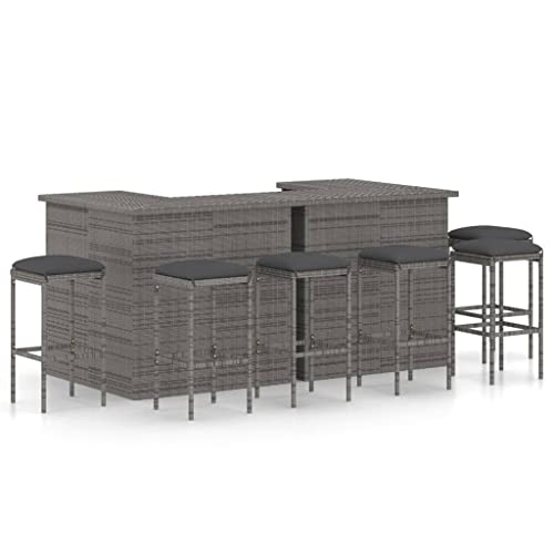 AMBERARD Garden Bar Set Gray Furniture Set