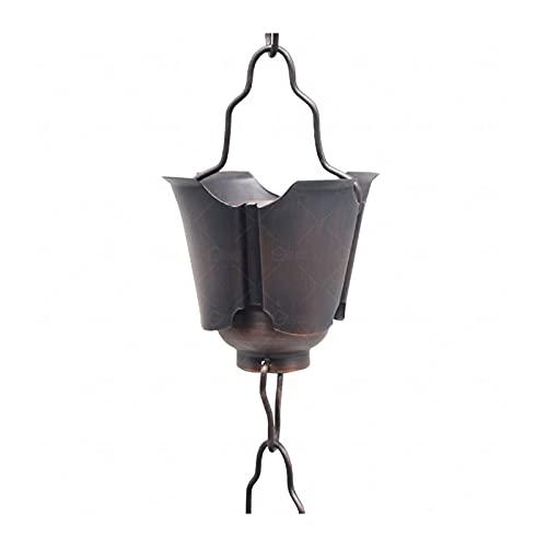 Rain Chains for Gutters Double-Layer Flower Cup Pure Copper Drainage Rain Chain Courtyard Decoration Chain Retro Courtyard Special Rain Catchers