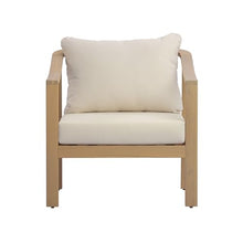 Merax Patio Acacia Wood Club Chair with All-Weather Coushions, Set of 2