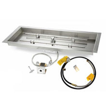 HPC Fire Match Light Gas Fire Pit Kit, 36x14-Inch Pan 30x8-Inch Burner, Propane (LP) for Small Tank (TOR-MLFPK36X14-H-FLEX-LP-ST)
