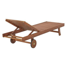 Alaterre Furniture Caspian 2-Pack Adjustable Eucalyptus Wood Outdoor Lounge Chairs Natural