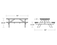 POLYWOOD PT172GR Park 72" Picnic Table, Green
