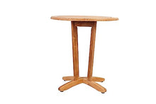 Amazonia Victor 1-Piece Outdoor Bistro Round Table | Certified Teak | Ideal for Patio and Indoors, 27Lx27Wx29H, Light Brown