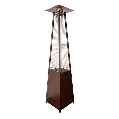 AIZYR Quadrilateral Patio Gas Heater, Tower Propane Heater Outdoor Courtyard Propane Heater with Wheels & Anti-tilt Switch Energy Efficient