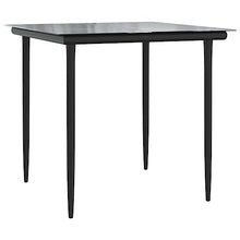 Molumvel 3 Piece Bistro Set, Reclining Garden Chairs and Tempered Glass Table, Patio Furniture for Balcony, Backyard, and Outdoor Relaxation, Black