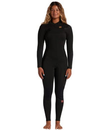 Billabong Womens 3/2mm Synergy Chest Zip Fullsuit Wild Black