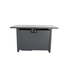 Outdoor Fire Pit Table with Lid for Patio and Backyard Use 25 Inch Height 42 Inch Width Steel Construction